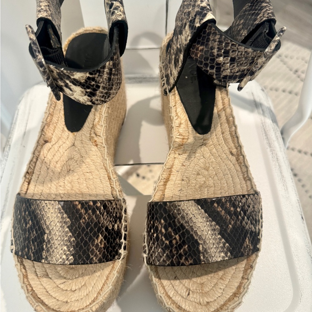 Vince platform espadrille sandals. US size 7